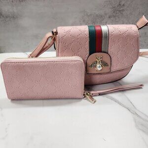 New!! Light Pink Crossbody bag and wallet set!!!